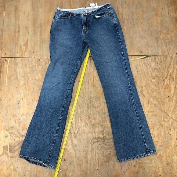 Lucky Brand Dungarees Frayed Top Denim Blue Jeans Size 6 - Picture 6 of 6